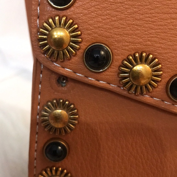 Izzy K Faux Leather Studded Satchel w/Removable - Picture 5 of 9